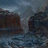 Southwest Painting of Big Bend in Snow